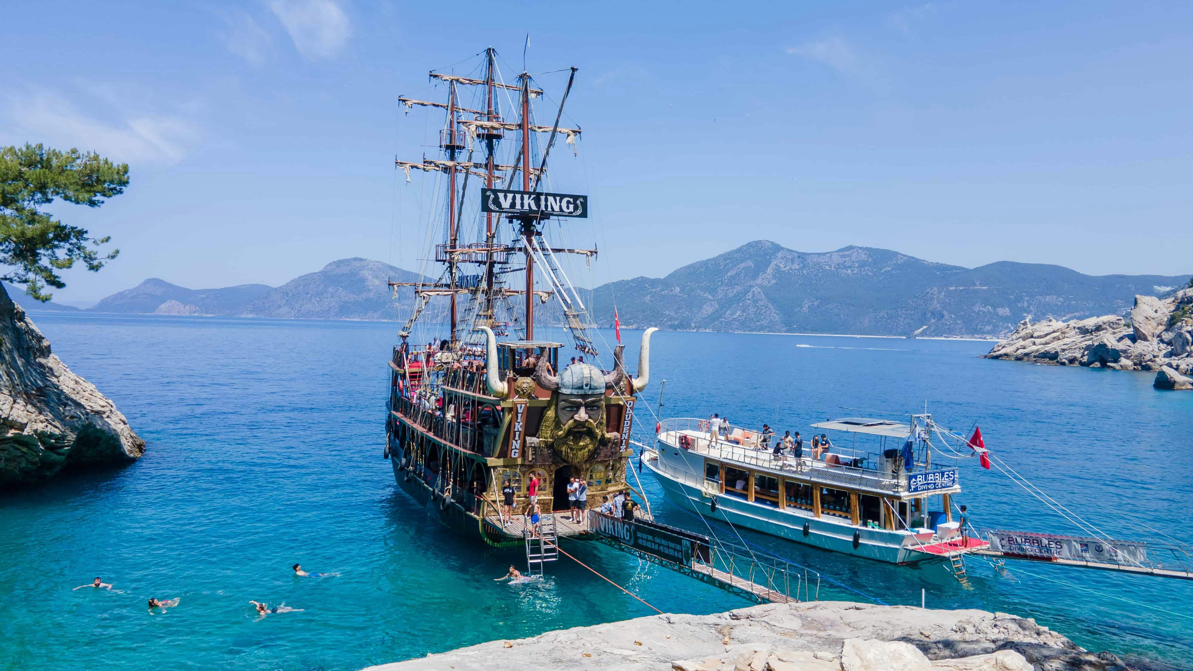 A pirate boat in Ölüdeniz.