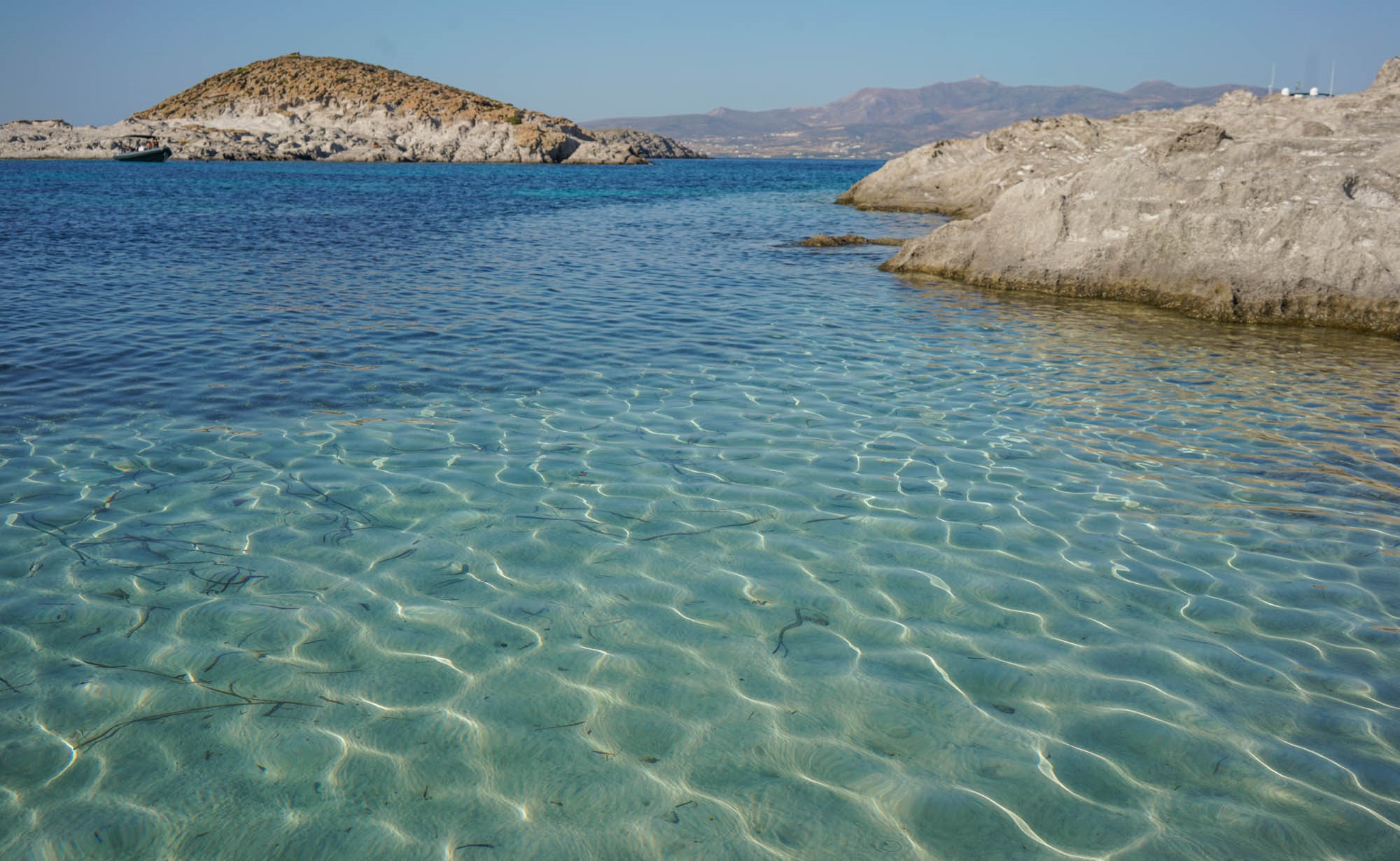 Private Rib Boat Trip To Blue Lagoon Despotiko Fira With Swimming Snorkeling From