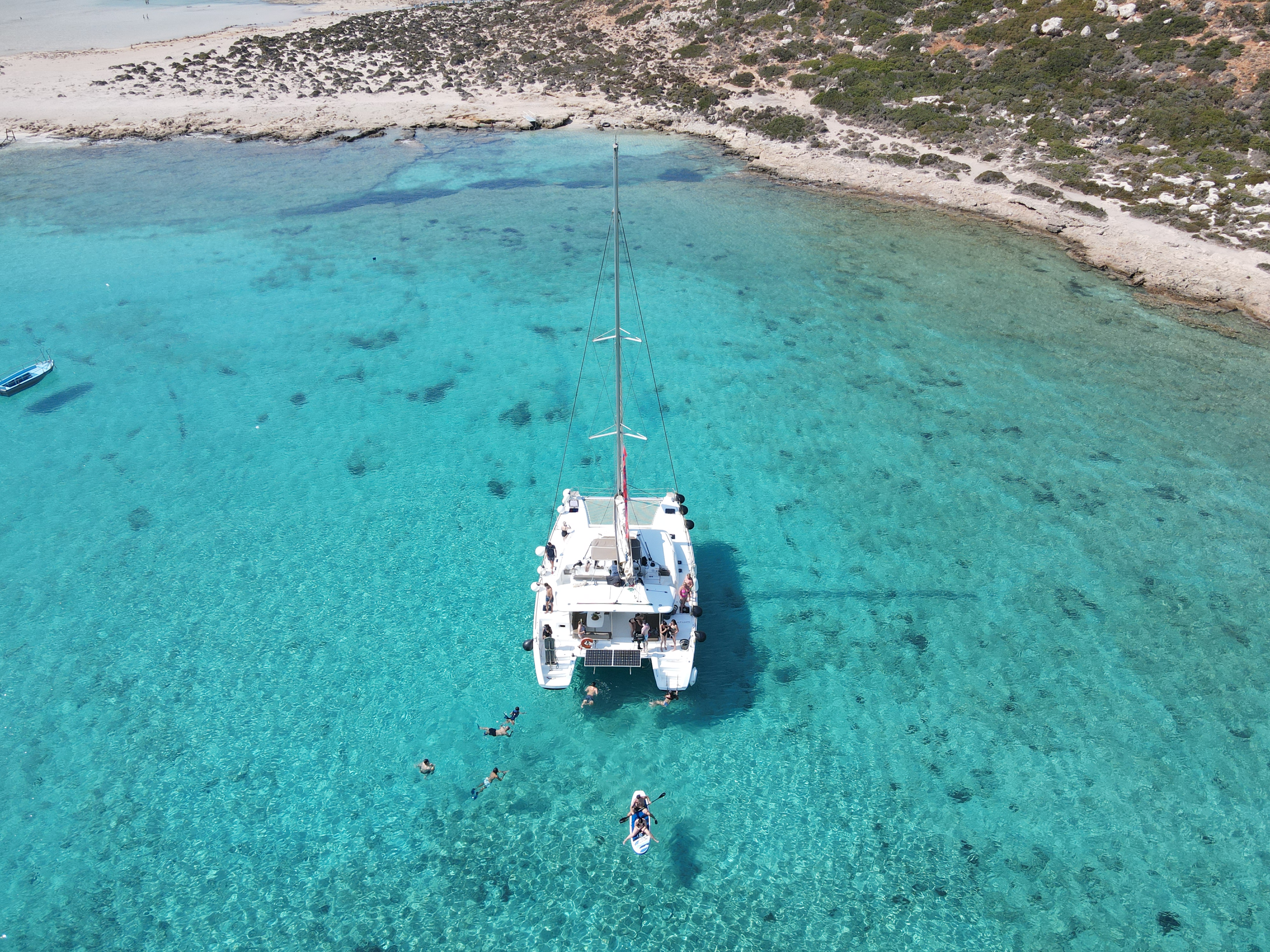 Katamarantour von Balos Strand und Lagune - Balos Strand und Lagune  & Schwimmen mit DanEri Yachts Crete.