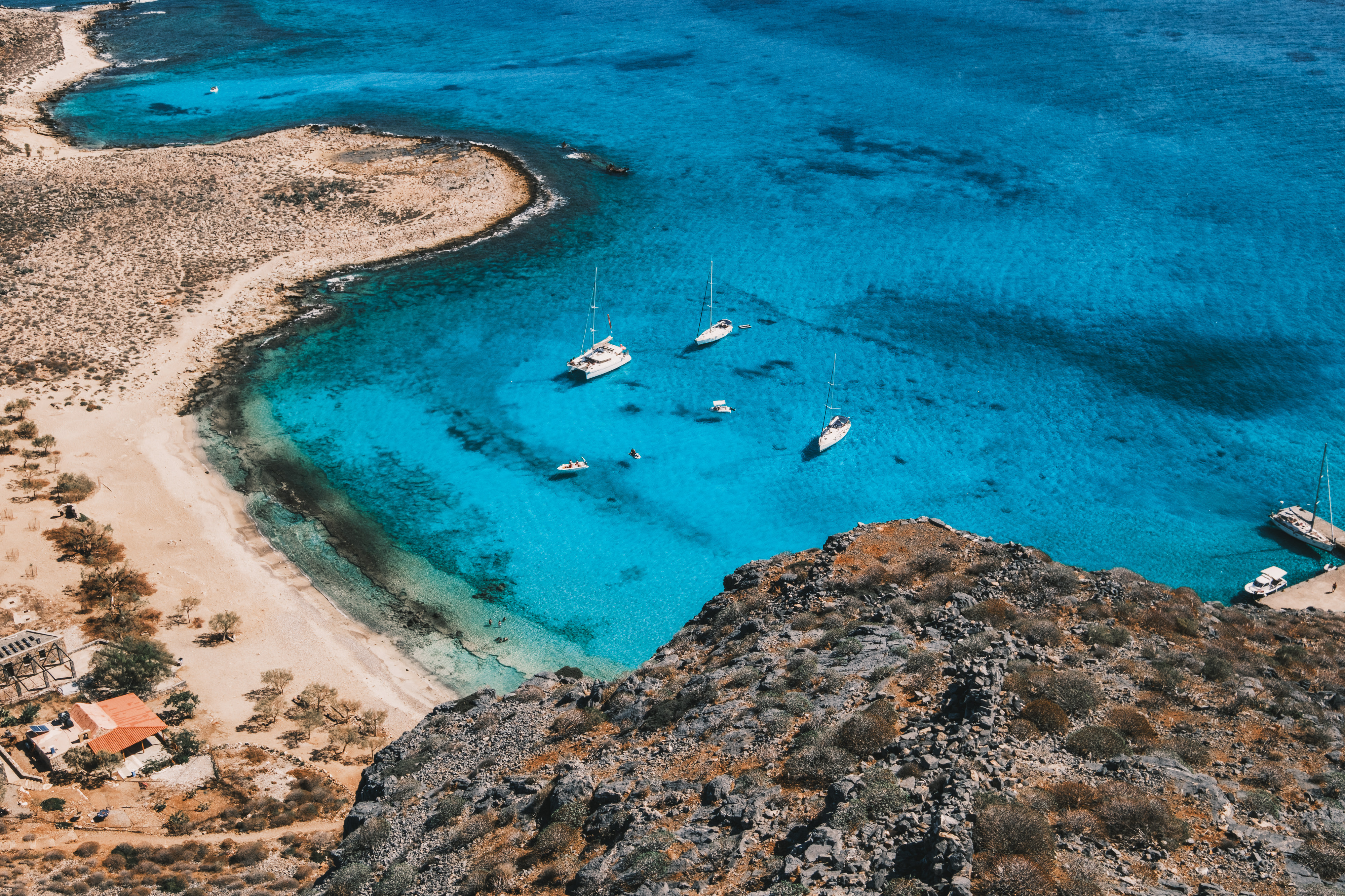 Paseo en catamarán de Playa y Laguna de Balos a Playa y Laguna de Balos  & baño en el mar.