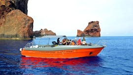 Foto van de boot tijdens de Boottocht naar de Calanques van Piana met zwemstop met L'Eivissa Promenade en Mer Porto.