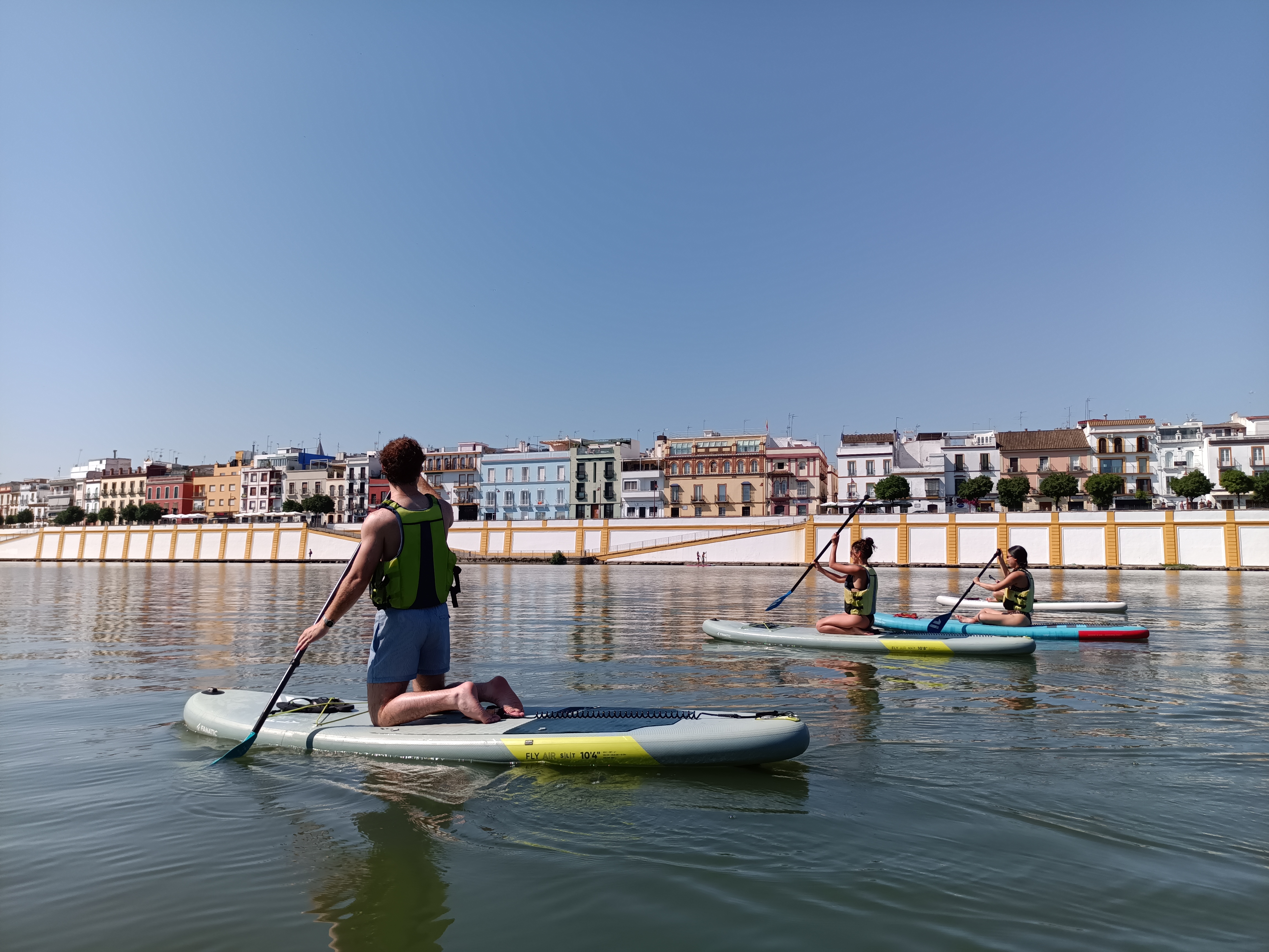 Geführte Stand Up Paddling Tour entlang des Guadalquivir Flusses.