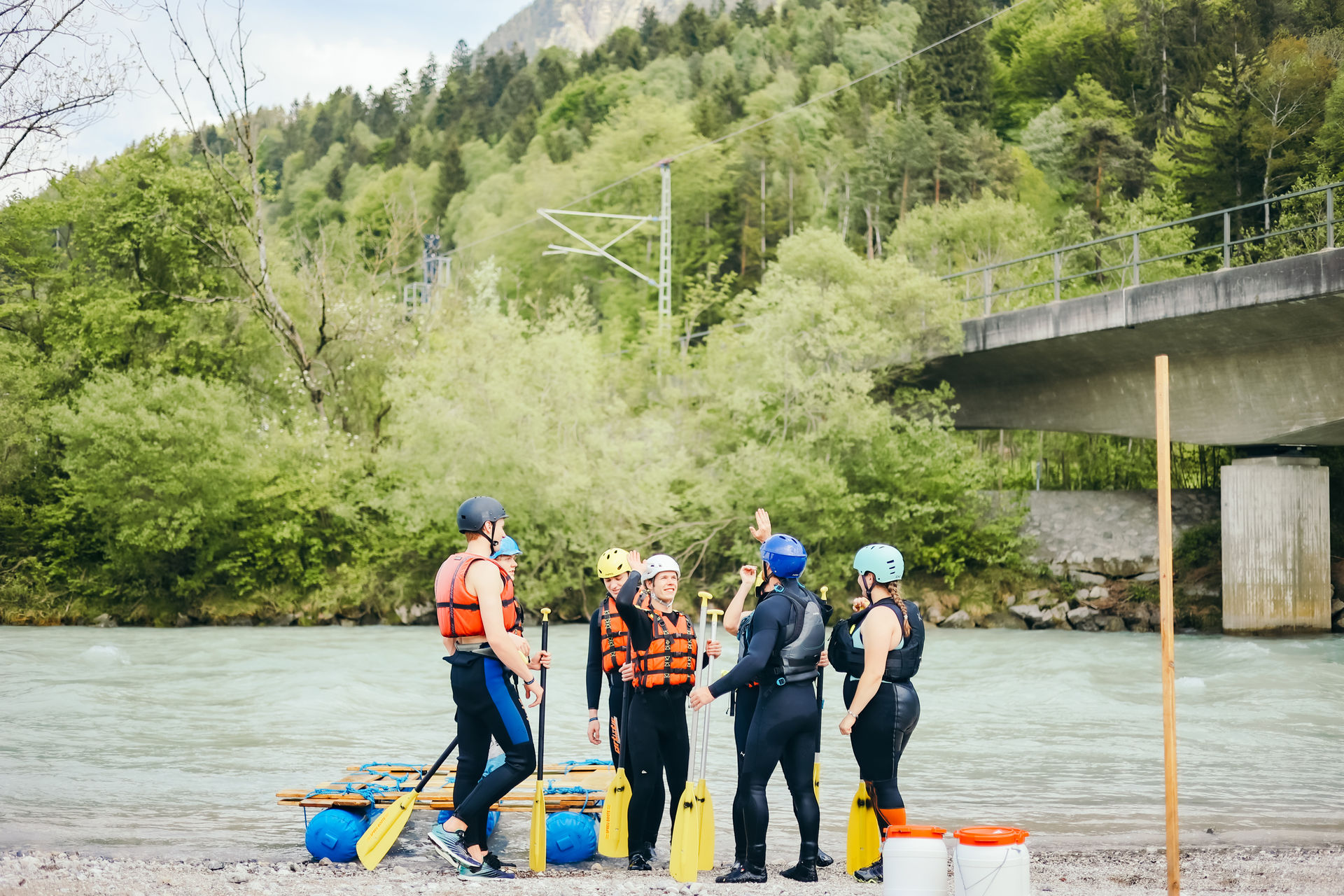 Rafting facile à Lenggries - Isar.