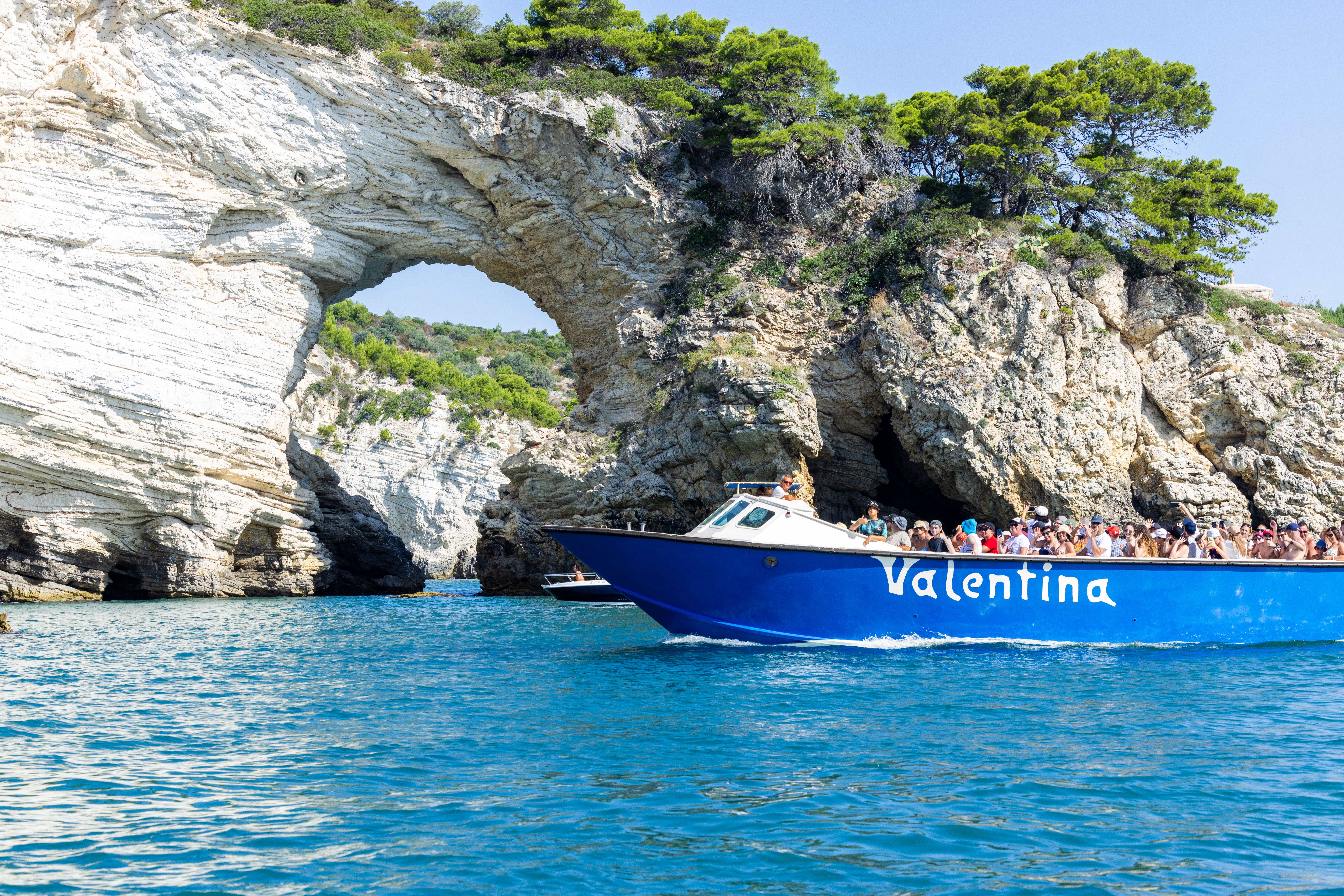 Boat Trip along Gargano's Coastline and Sea Caves from Vieste in Barca.