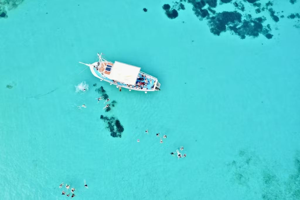 Boat Trip to Blue Lagoon with Snorkeling from Paros Boat Trips.