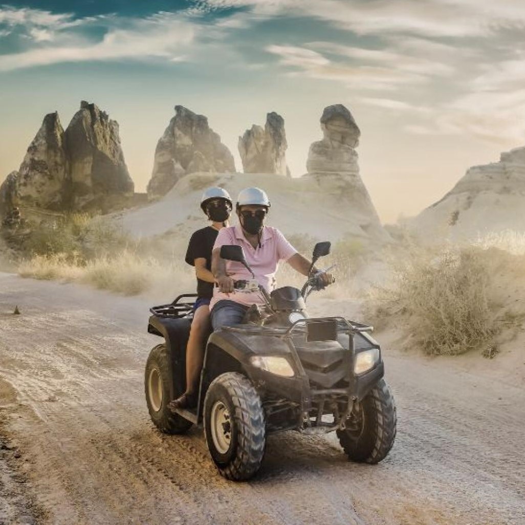 Quad Tour from Göreme to Love, Rose & Red Valley with Pick up from Cappadocia Adventures.