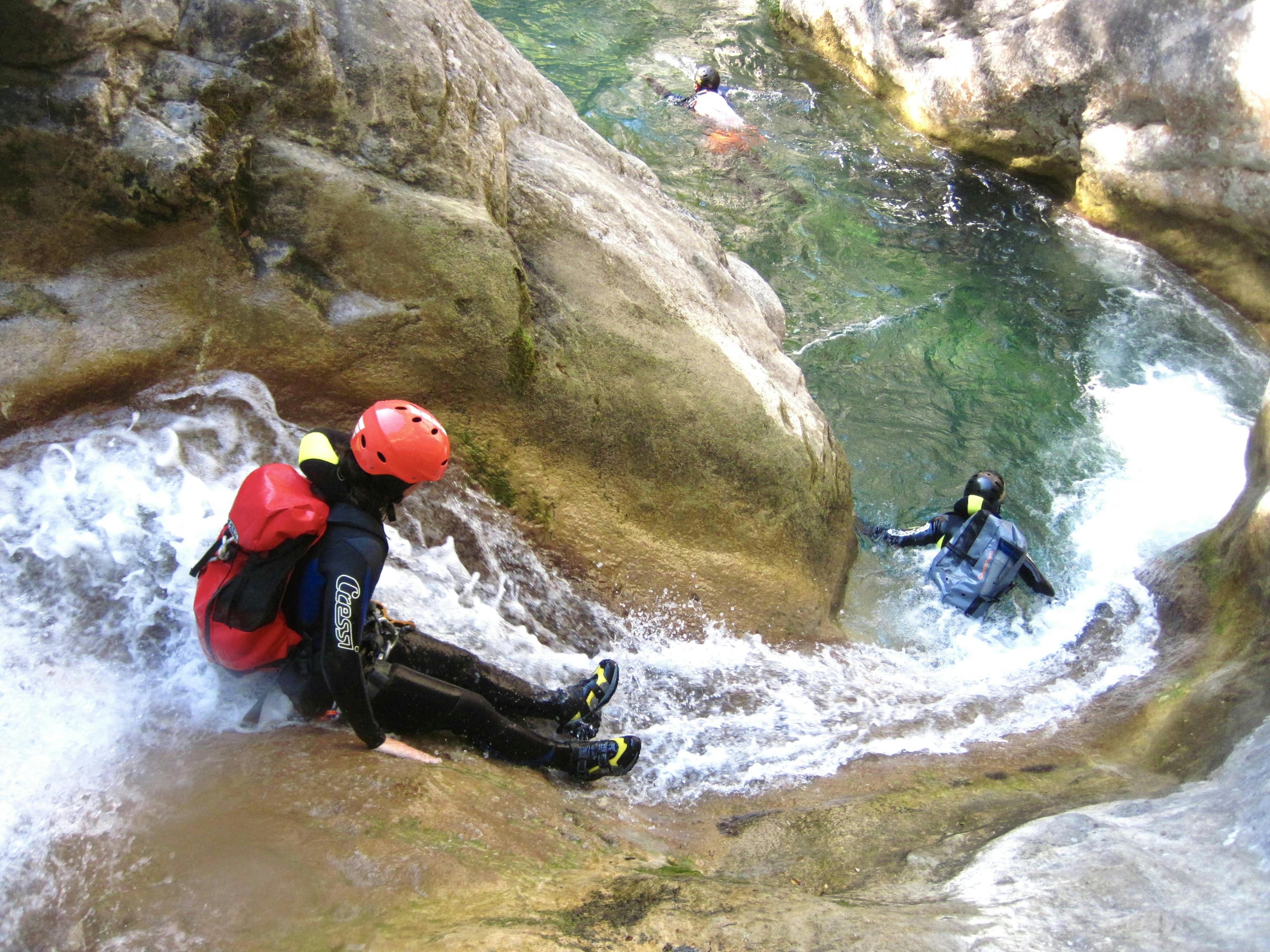 Canyoning in the Barbaira River from Canyoning Valle D'Aosta.