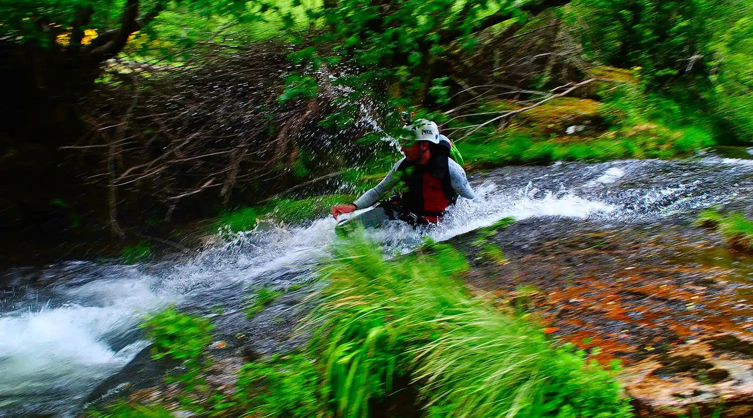 Canyoning in Peneda Gerês at Varziela River for Beginners from Peneda Gerês Canyoning Center.