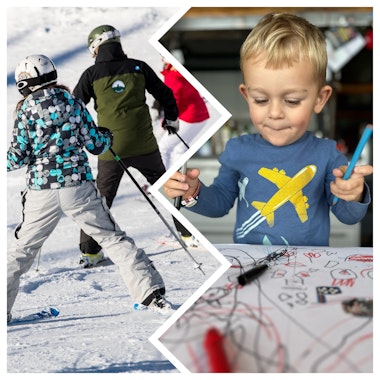 Kids Ski Lessons (from 4 y.) for All Levels with Art School