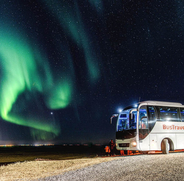 Nothern Lights Bus Tour from Reykjavik with Small Group from Bustravel Iceland.
