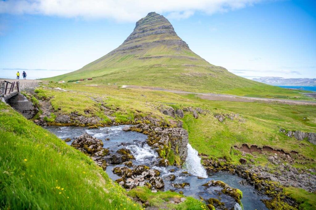 Day Trip to the Snæfellsjökull National Park and Kirkjufellsfossar Waterfall from Bustravel Iceland.