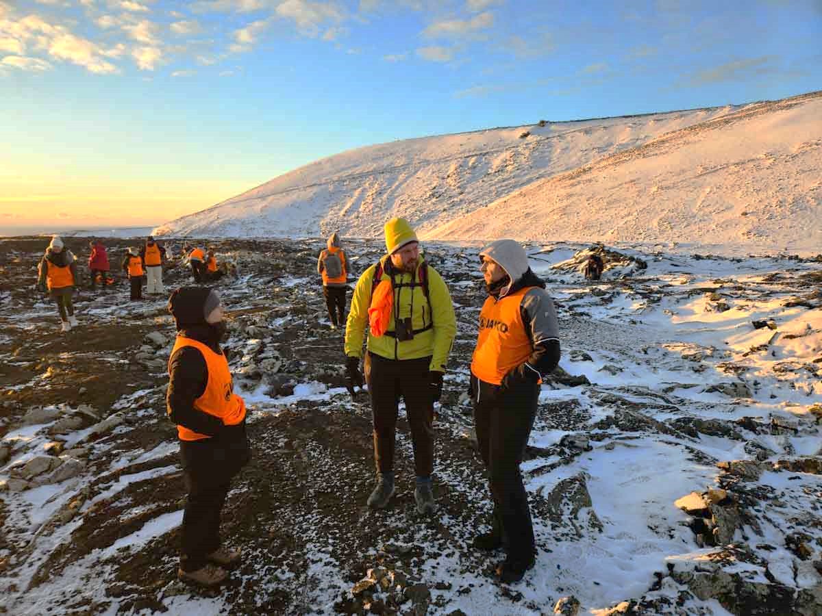 Hike to Volcanic Eruption Sites and the Gunnuhver Hot Springs from Bustravel Iceland.
