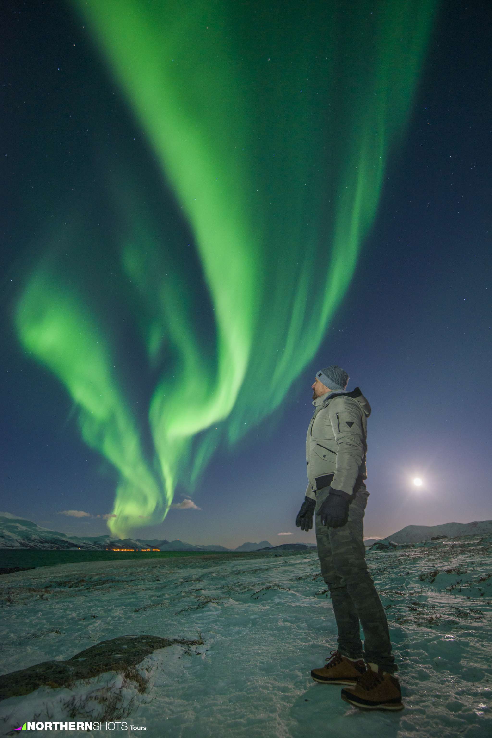 Excursion privée aux aurores boréales avec Prise en charge, Boissons & Collations avec Northern Shots Tours Tromsø.