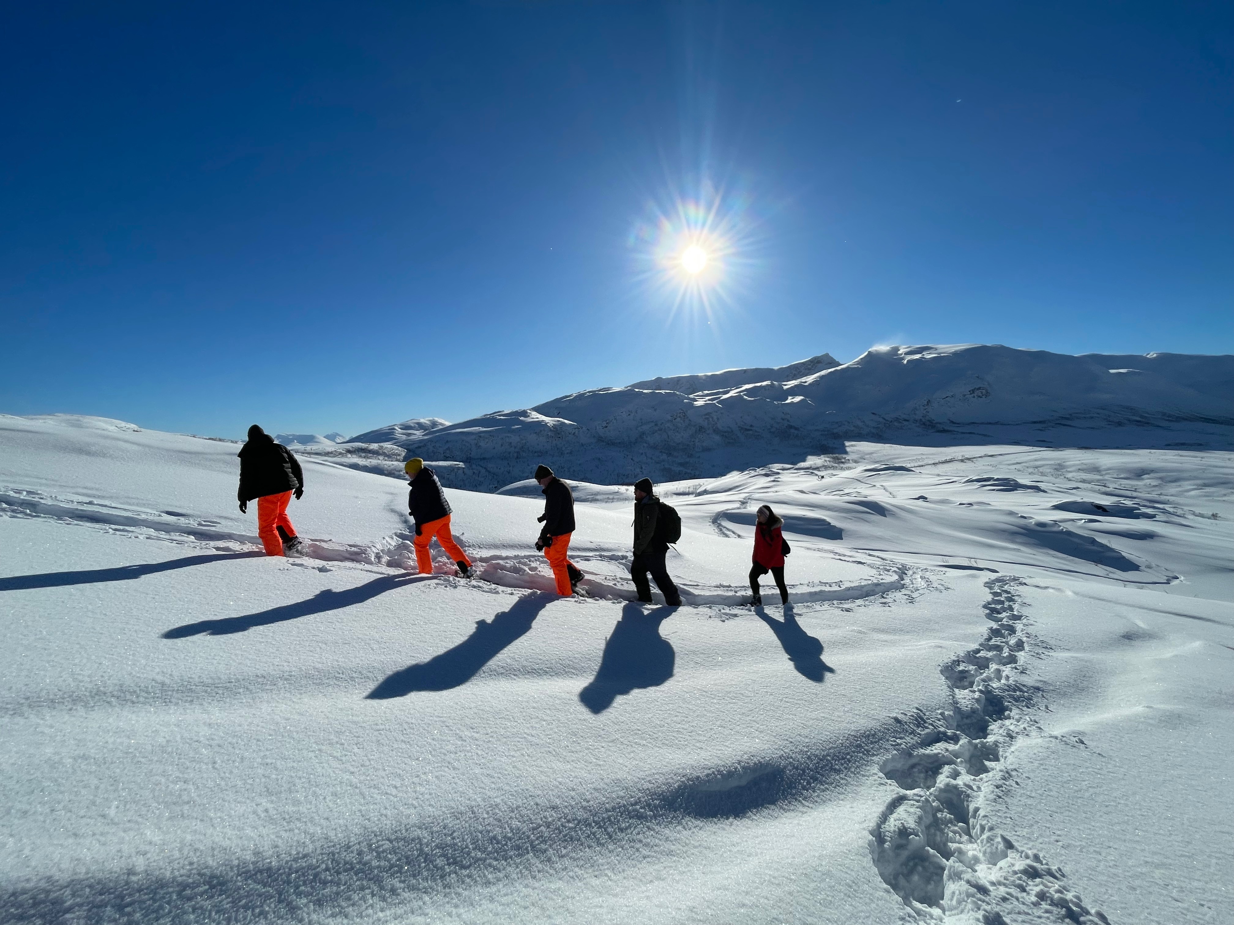 Snowshoe Hiking Tour from Sommarøy with Snack from Sommarøy Adventure Tromsø.