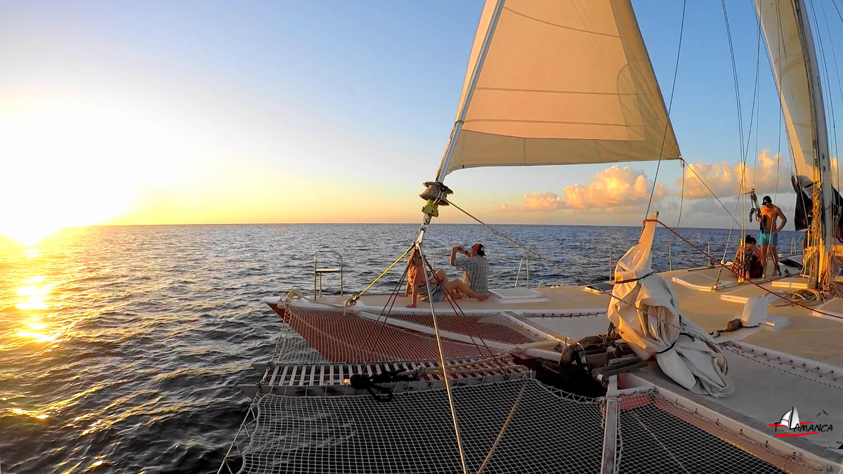 Balade en catamaran à Basse-Terre avec Apéritif et Amuse-Bouche avec Talamanca Guadeloupe.