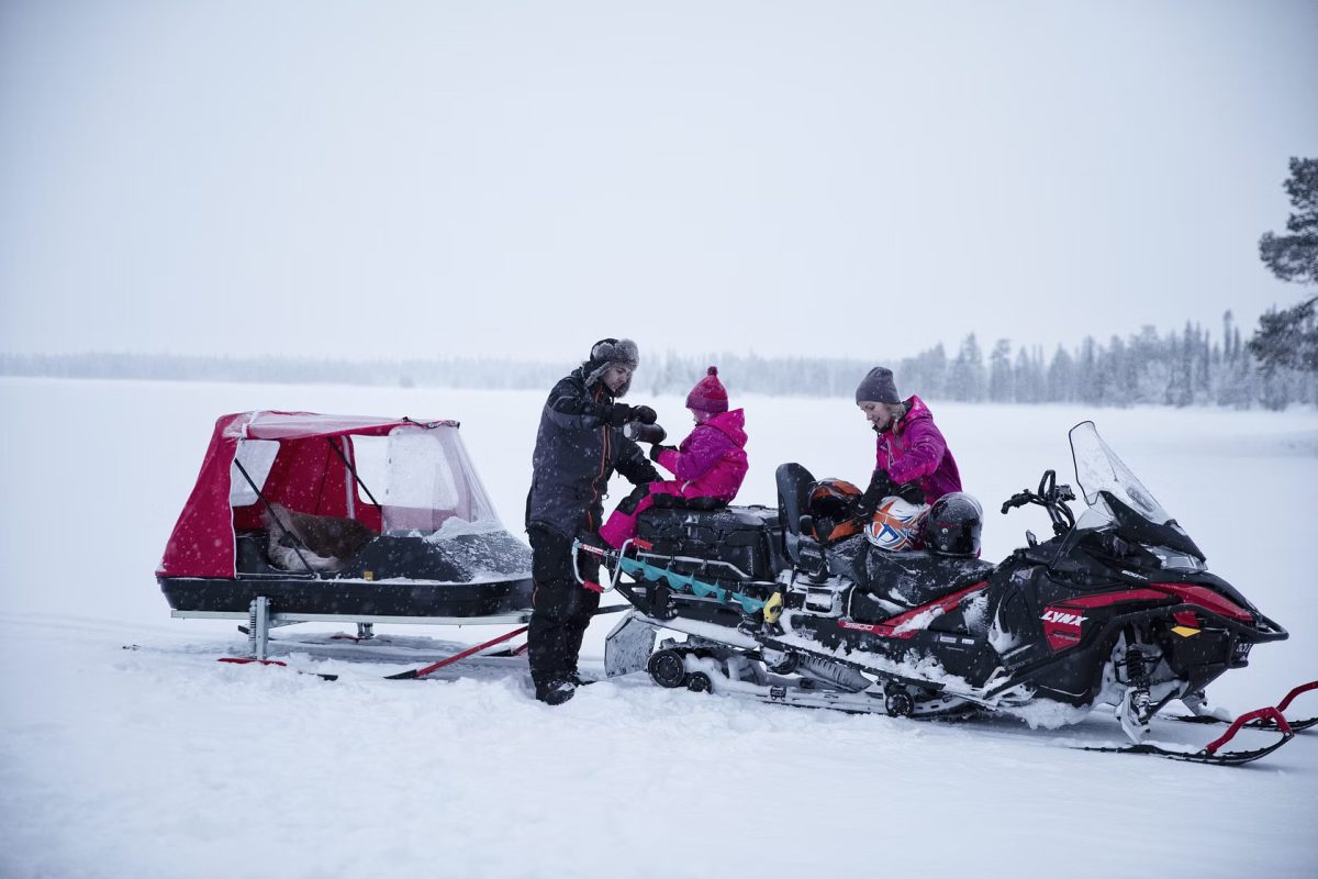 Northern Lights Snowmobile Sledge Ride from Rovaniemi from Wild About Lapland.