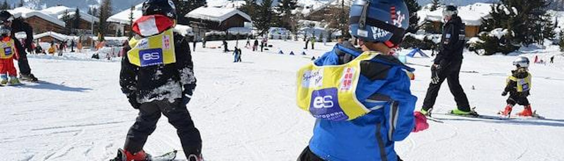 Kids Ski Lessons (6-12 y.) for Beginners with European Snowsport Verbier - Hero image
