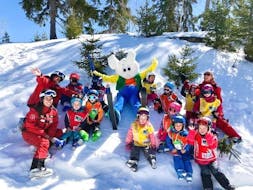 The participants of the kids ski lessons at the Bibi Club of the Swiss Ski School in Crans Montana made the most of their week.