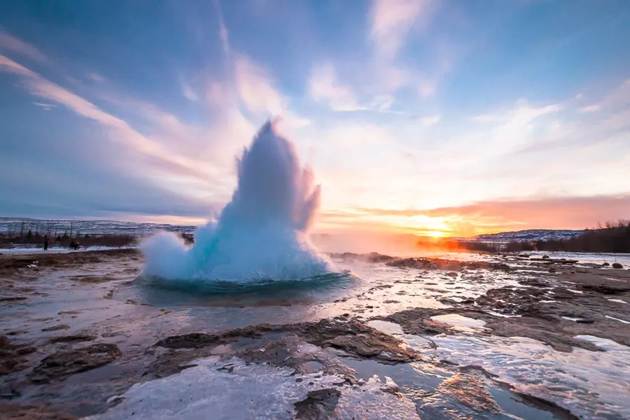 AA29 Golden Circle Minibus Tour from Reykjavík with Northern Lights from Arctic Adventures Iceland.