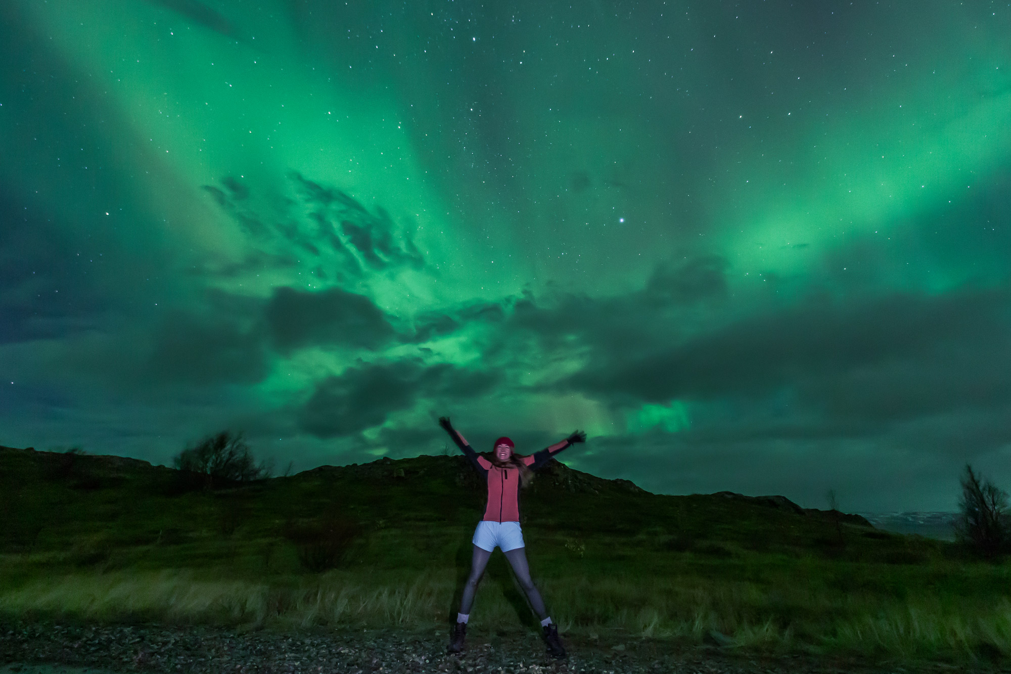 Northern Lights Bus Tour with Pastries, Hot Chocolate & Photos from Glaciers and Waterfalls Iceland.