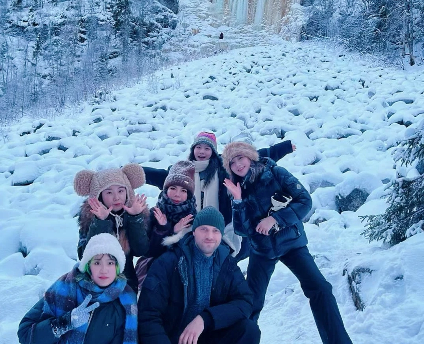 Full Day Frozen Waterfall Hike to Korouoma Canyon from Roveniemi with BBQ from Wild Wonder Rovaniemi.