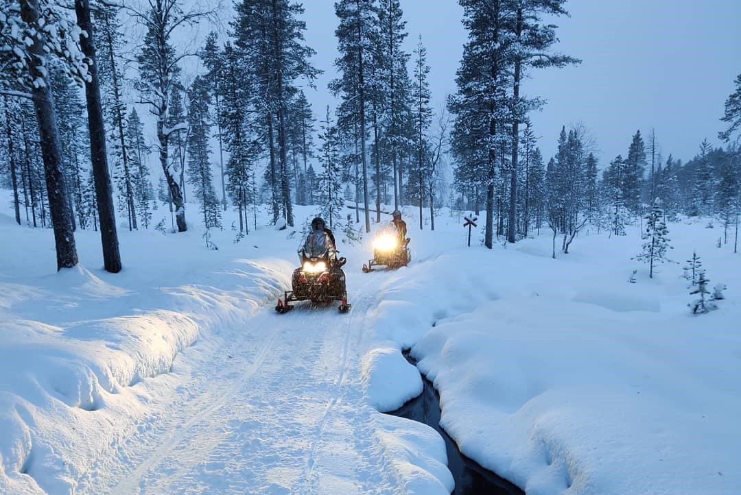 Private Snowmobiling Tour from Ivalo to Saariselka from Northern Lights Riders Ivalo.
