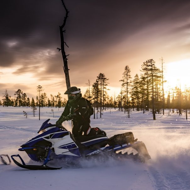 Snowmobiling Tour in Ivalo, Inari & Saariselka from Northern Lights Riders Ivalo.