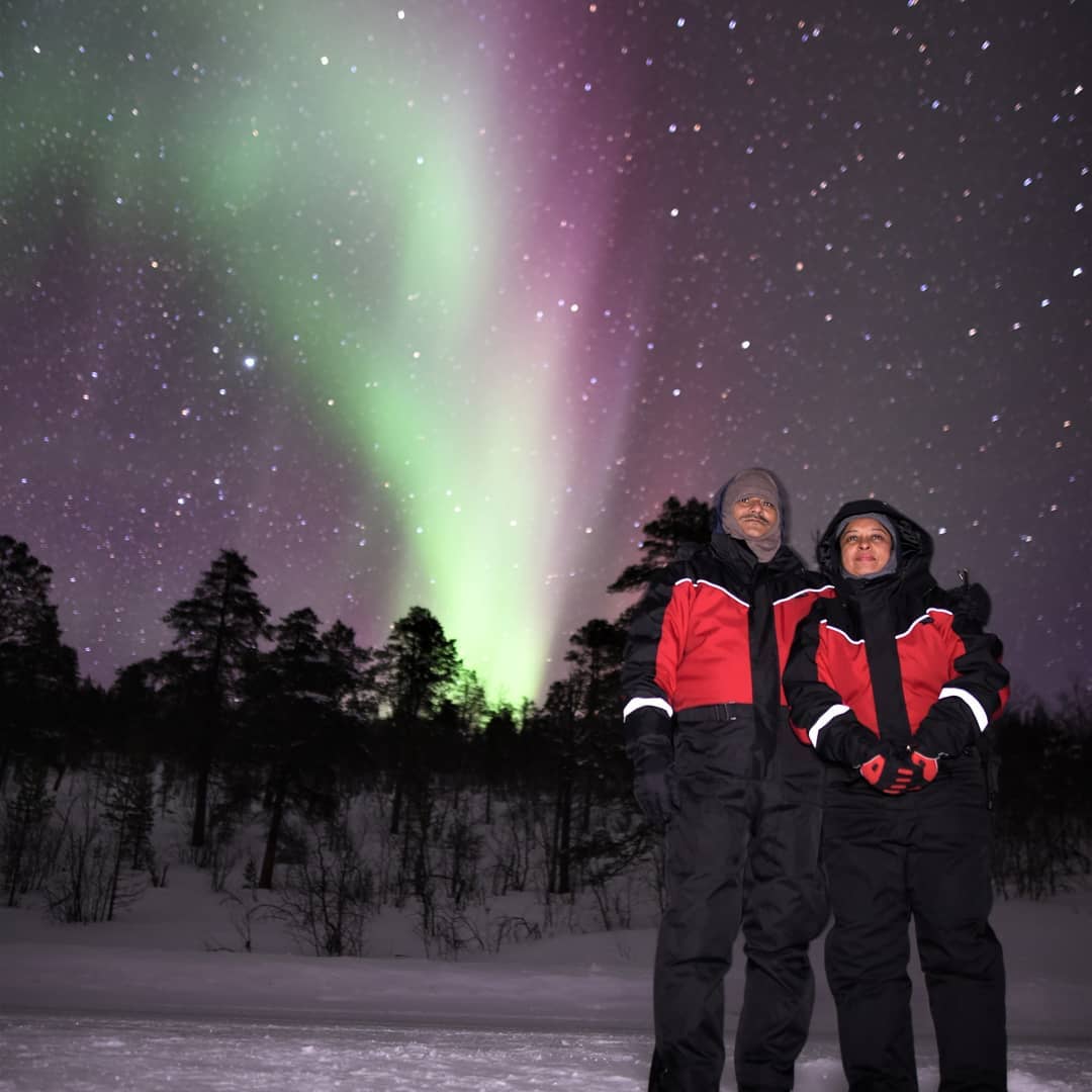 Excursion privée en minibus aux aurores boréale à Ivalo et Inari avec Collations avec Northern Lights Riders Ivalo.