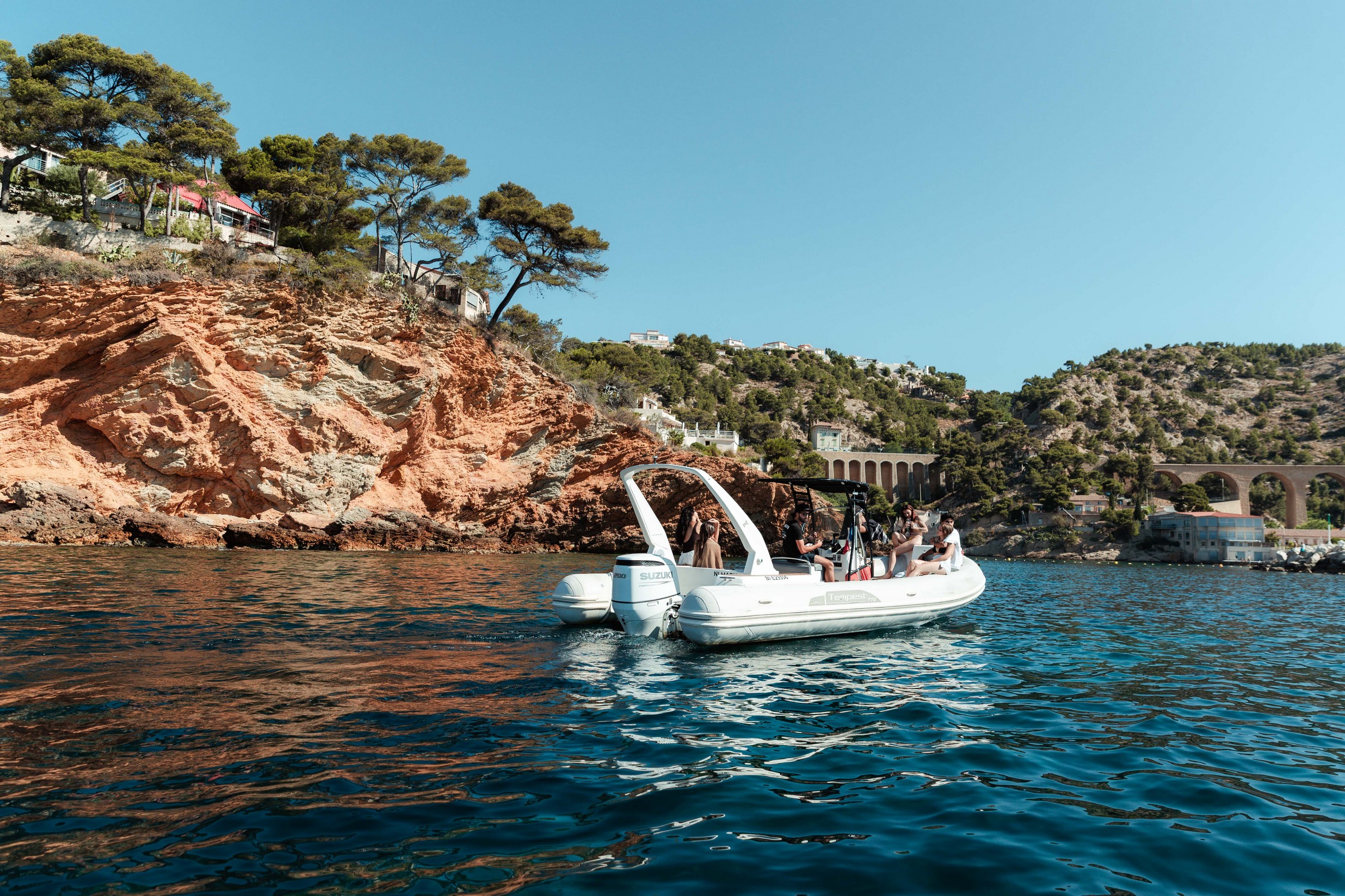 RIB boottocht van een halve dag naar de Côte Bleue vanuit Marseille met zwemmen.