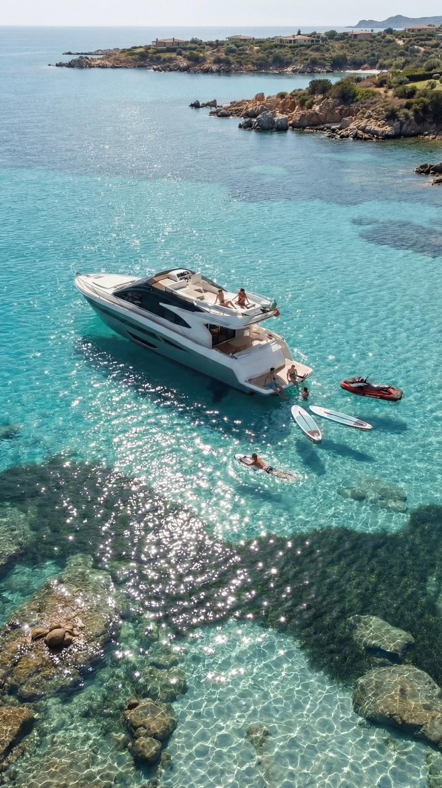 Private Bootstour um die Insel Tavolara mit Delphinbeobachtung mit Lux Fishing Rental Boats Portisco.