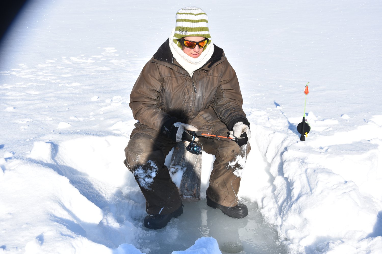 Ice Fishing Tour in Ivalo with Introduction to Ice Fishing from Primitif Aventure Ivalo.