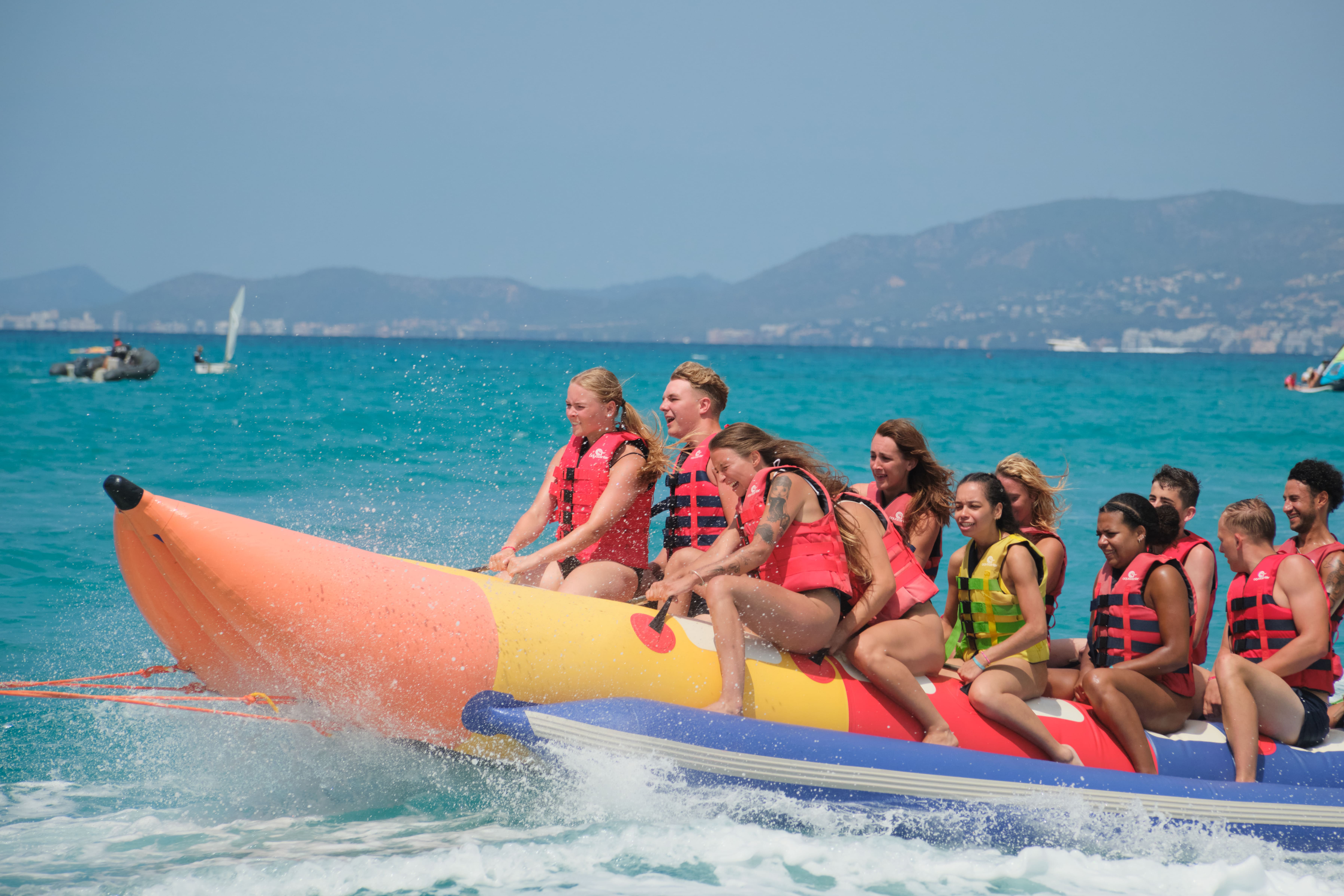 Banana Boat Ride in El Arenal Beach from LIFE & SEA Mallorca.