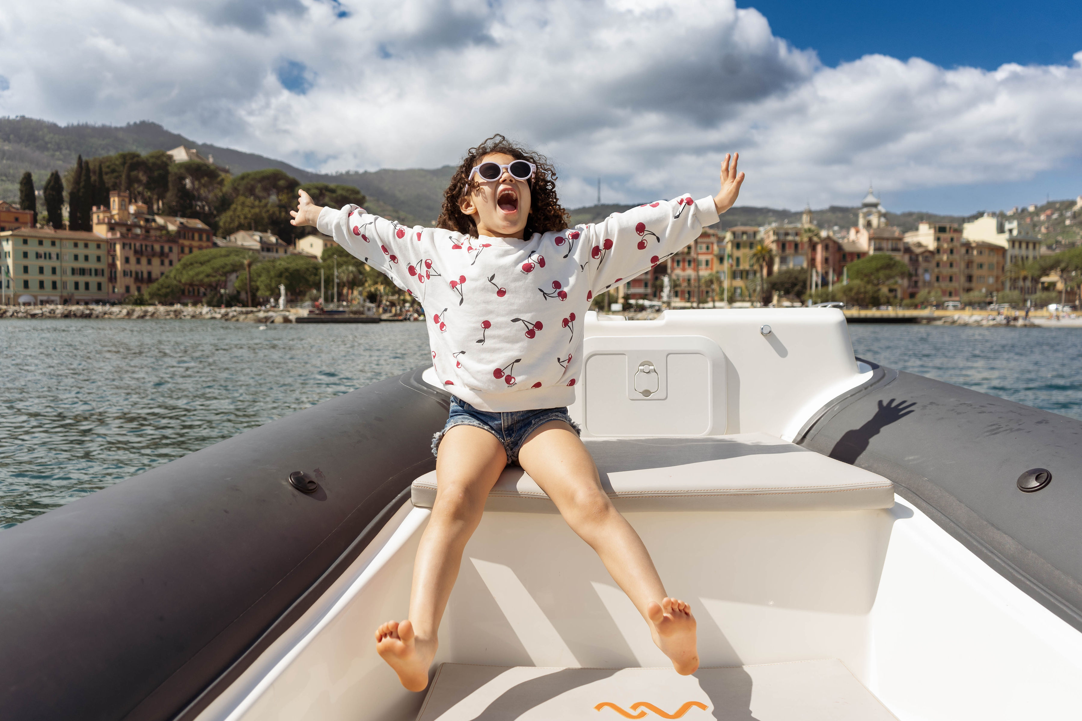 Paseo en barco semirrígido por el Golfo de Portofino con paradas para nadar con Orange Wave Portofino.