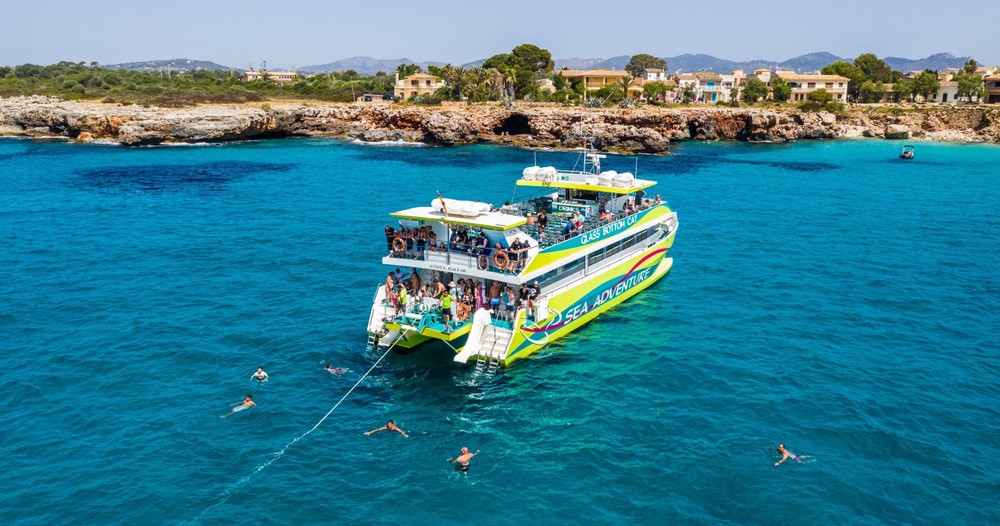 Glass Bottom Catamaran Trip from Porto Cristo from Mallorca Sea Paradise.
