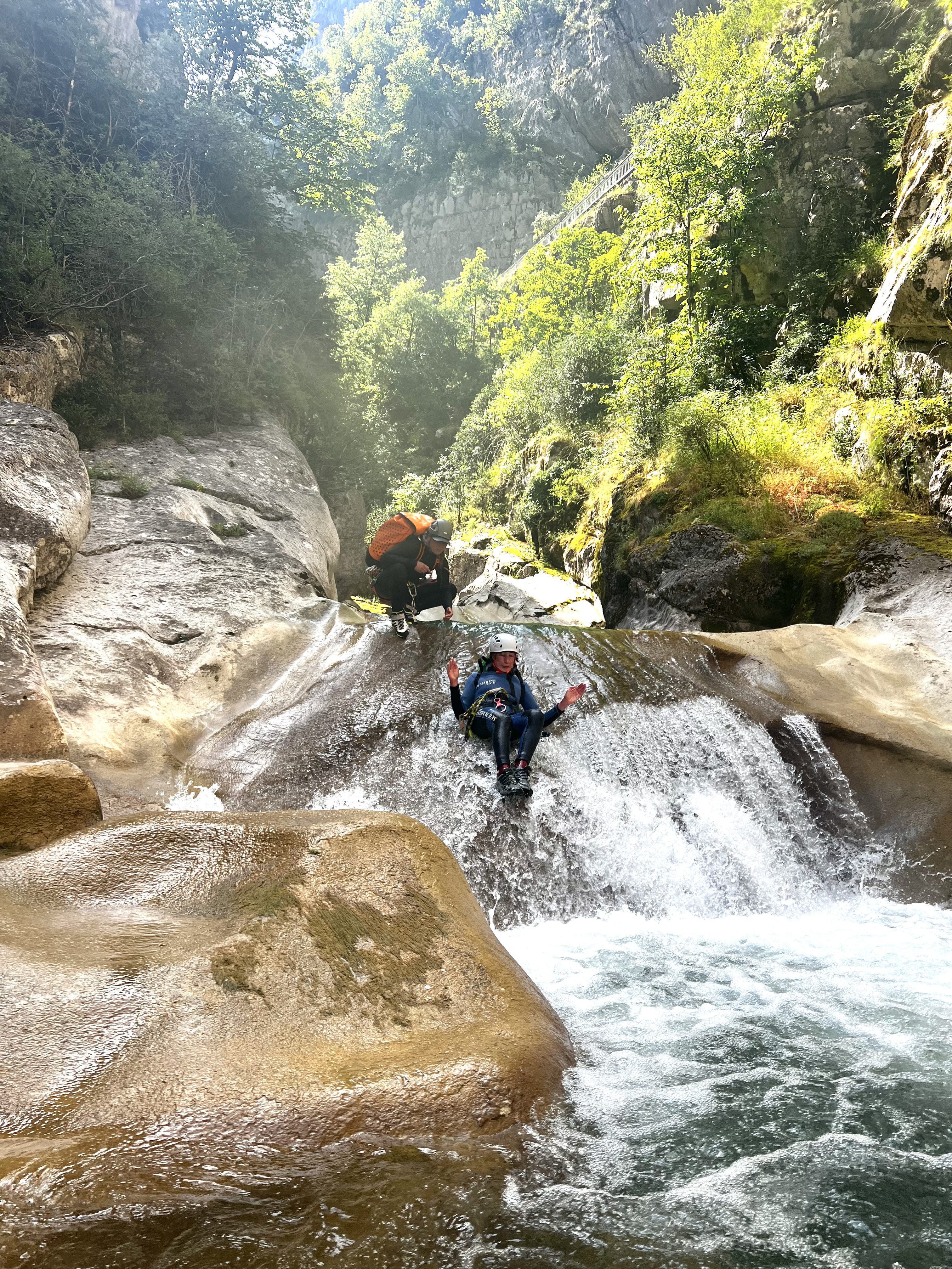 Canyoning in der Saint-Auban-Schlucht.