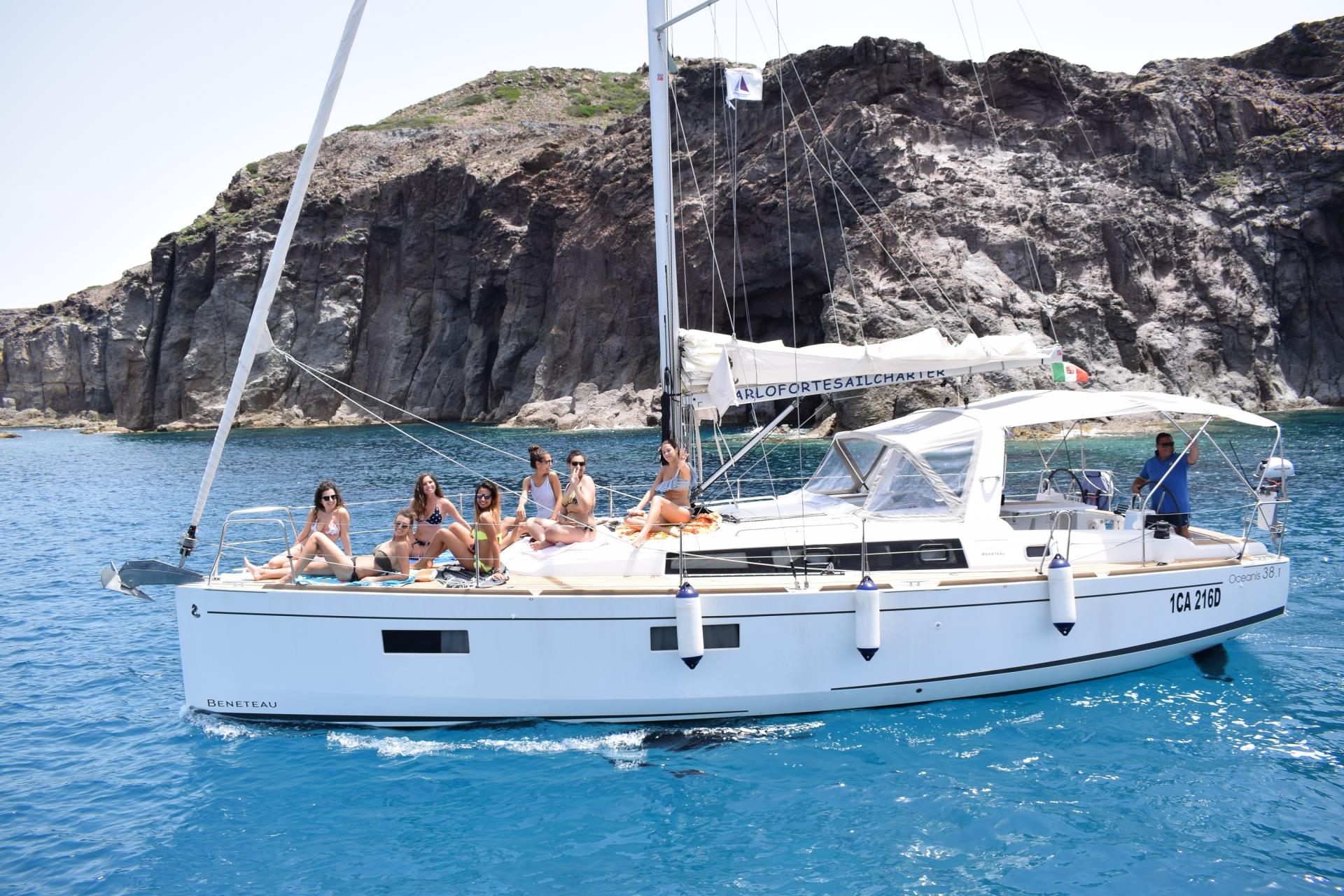 Private Sailboat Trip from Caarloforte around San Pietro Island from Carloforte Sail Charter.