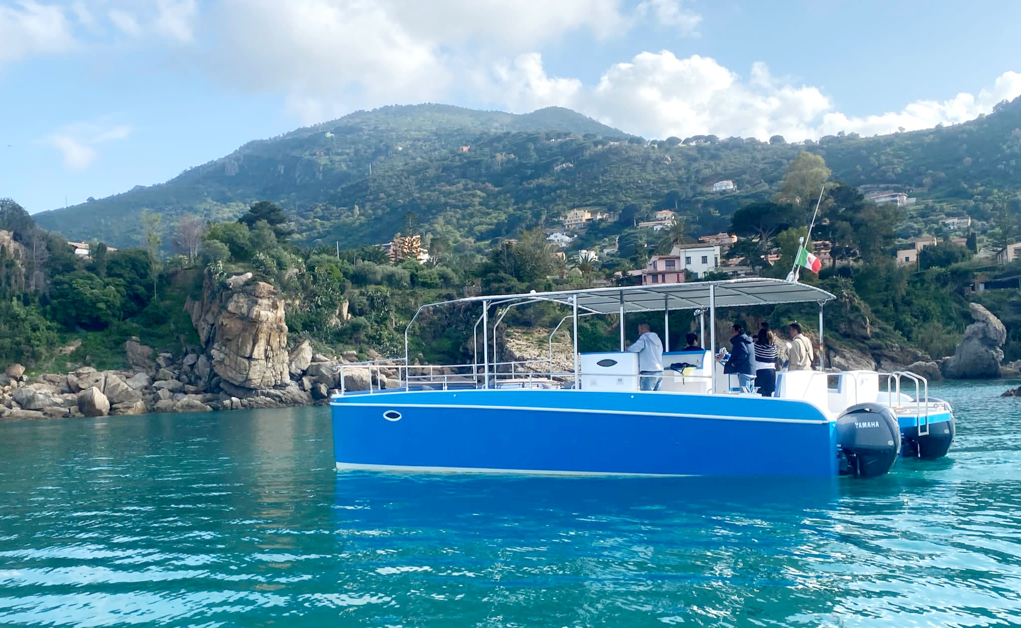 Catamaran Trip along the Coast of Cefalù with Apéritif from Marina Yachting Cefalù.