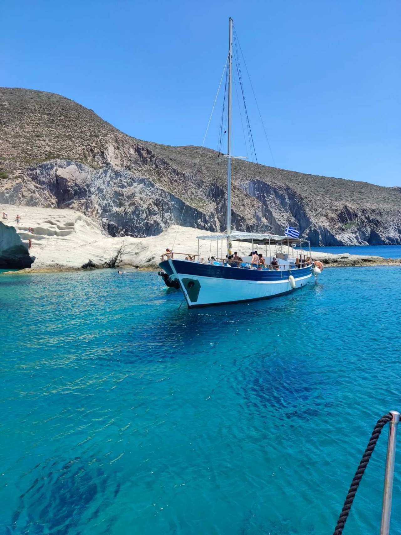 Private Traditional Wooden Boat Trip to the Blue Lagoon with Greek Lunch.