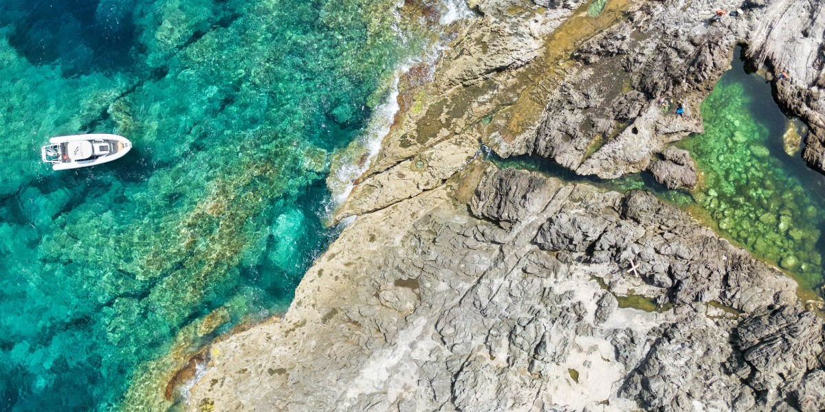 Bootstour - Spiaggia di Cala Fico  & Schwimmen.