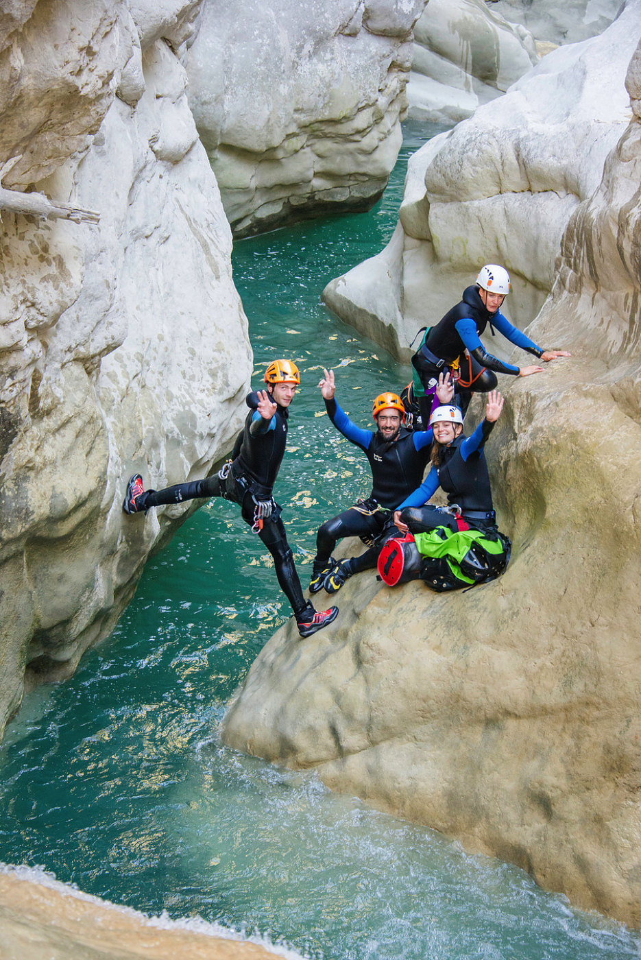 Canyoning in the Haut Jabron Canyon.