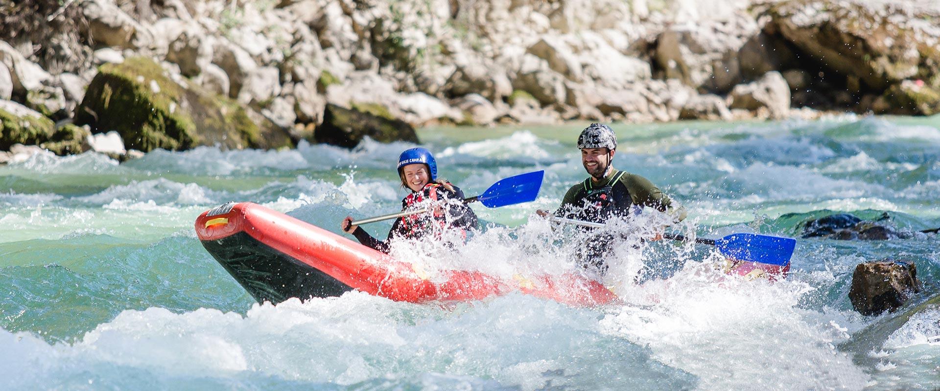 Kanovaren op de rivier de Saalach in Lofer - Seven Rapids Tour.