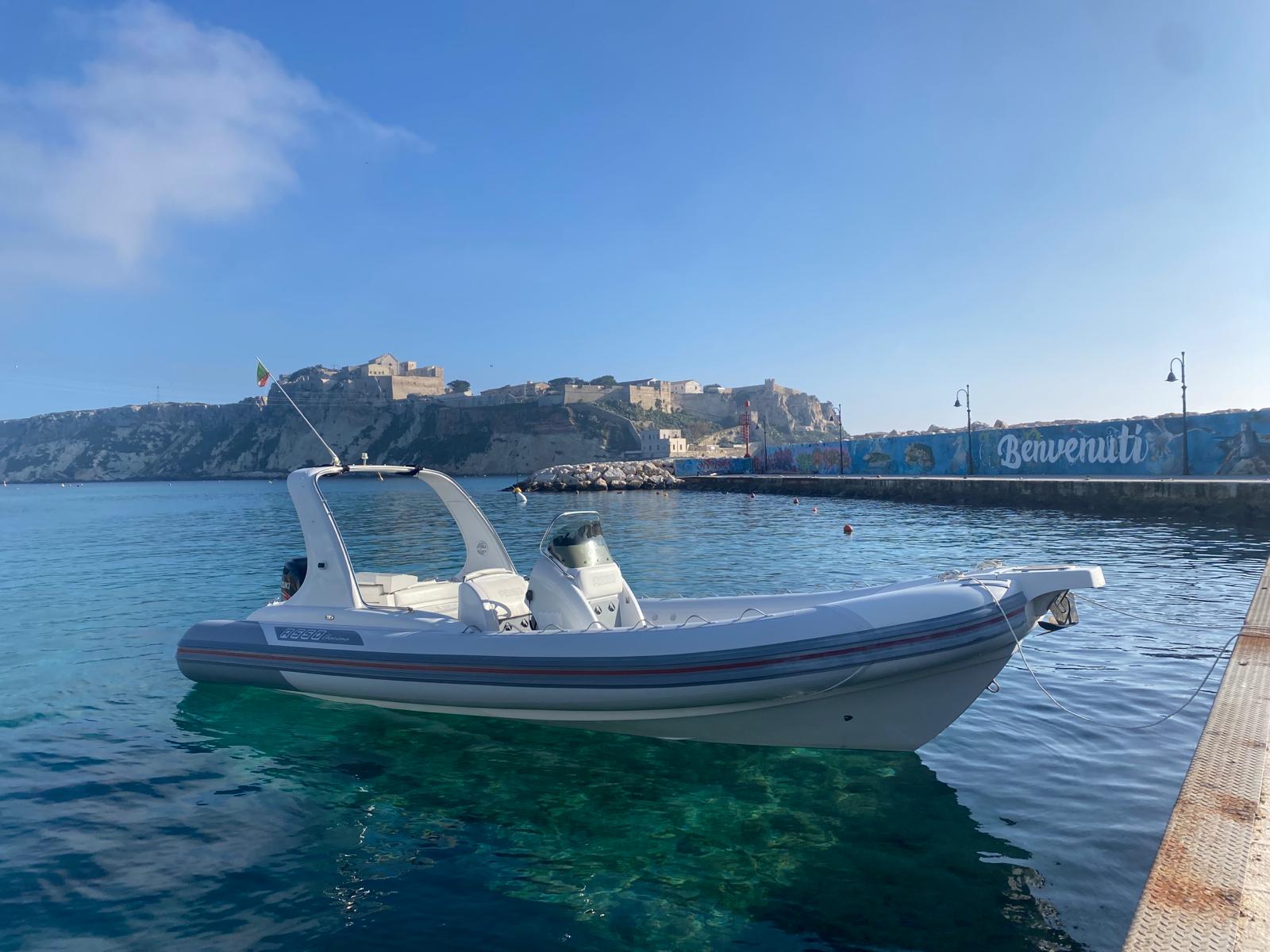 Private RIB Boat Trip from Vieste to the Tremiti Islands with Swimming Stops from Noleggio Barche Il Capitano Vieste.