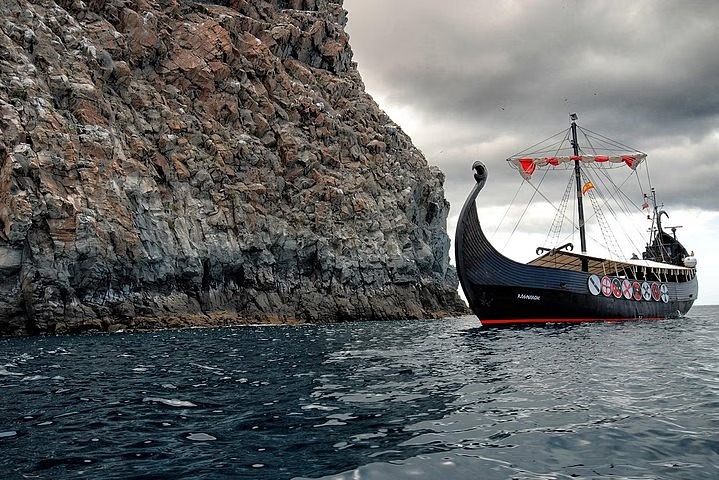 Viking Boat Trip from Los Cristianos with Whale Watching, Drinks & Swimming Stop from Viking Tenerife Ragnarok.