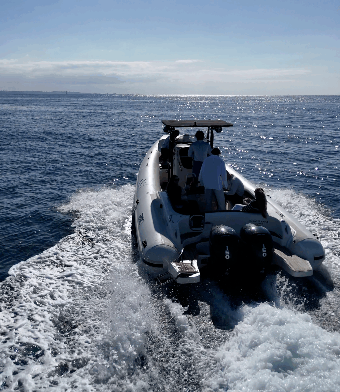 Tour in gommone da Trébeurden a Locquirec con sosta con Tria Vela Trébeurden.