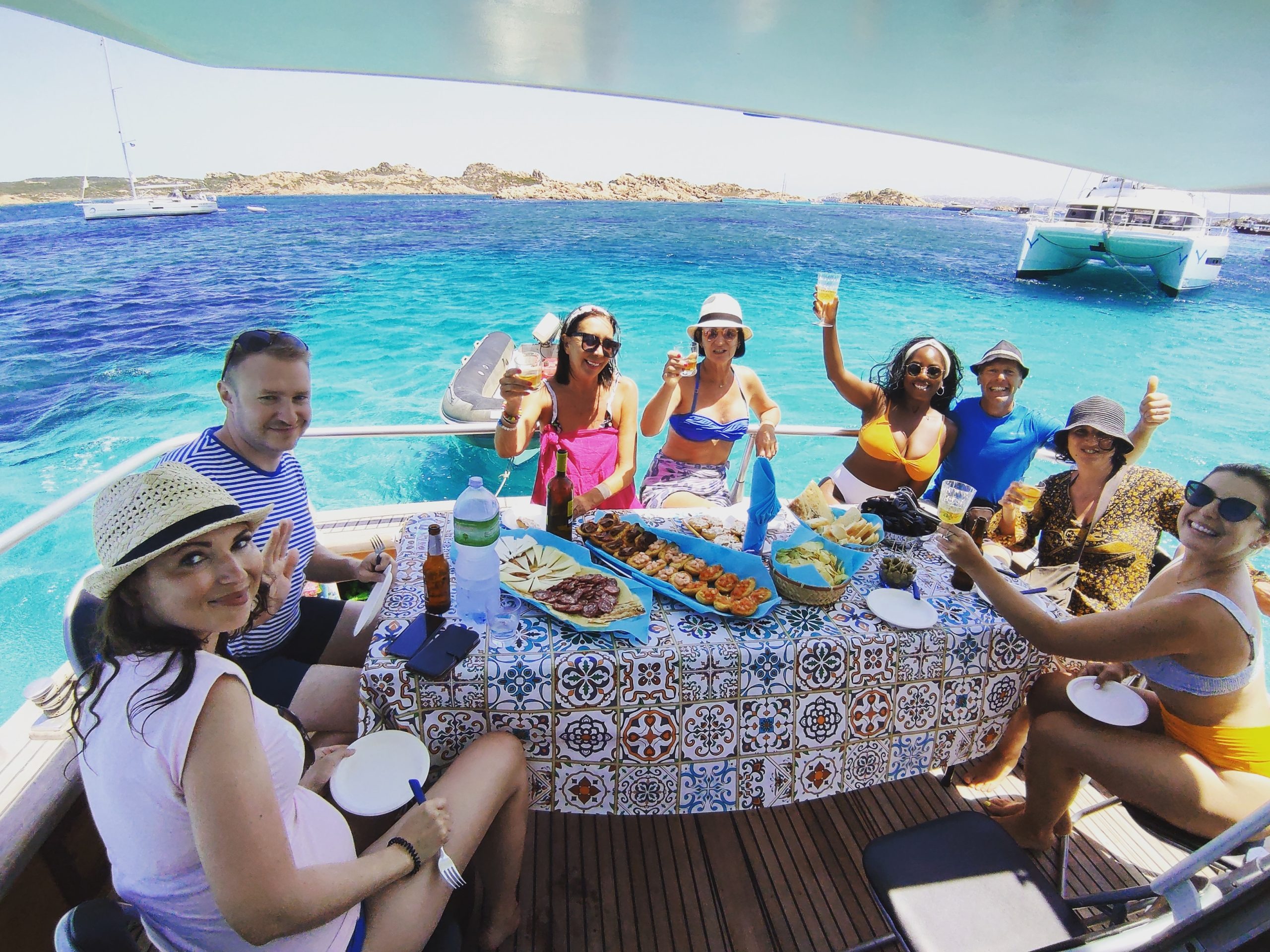 Private Yacht Tour from La Maddalena & Palau to Caprera Island with Lunch from La Maddalena Yacht.