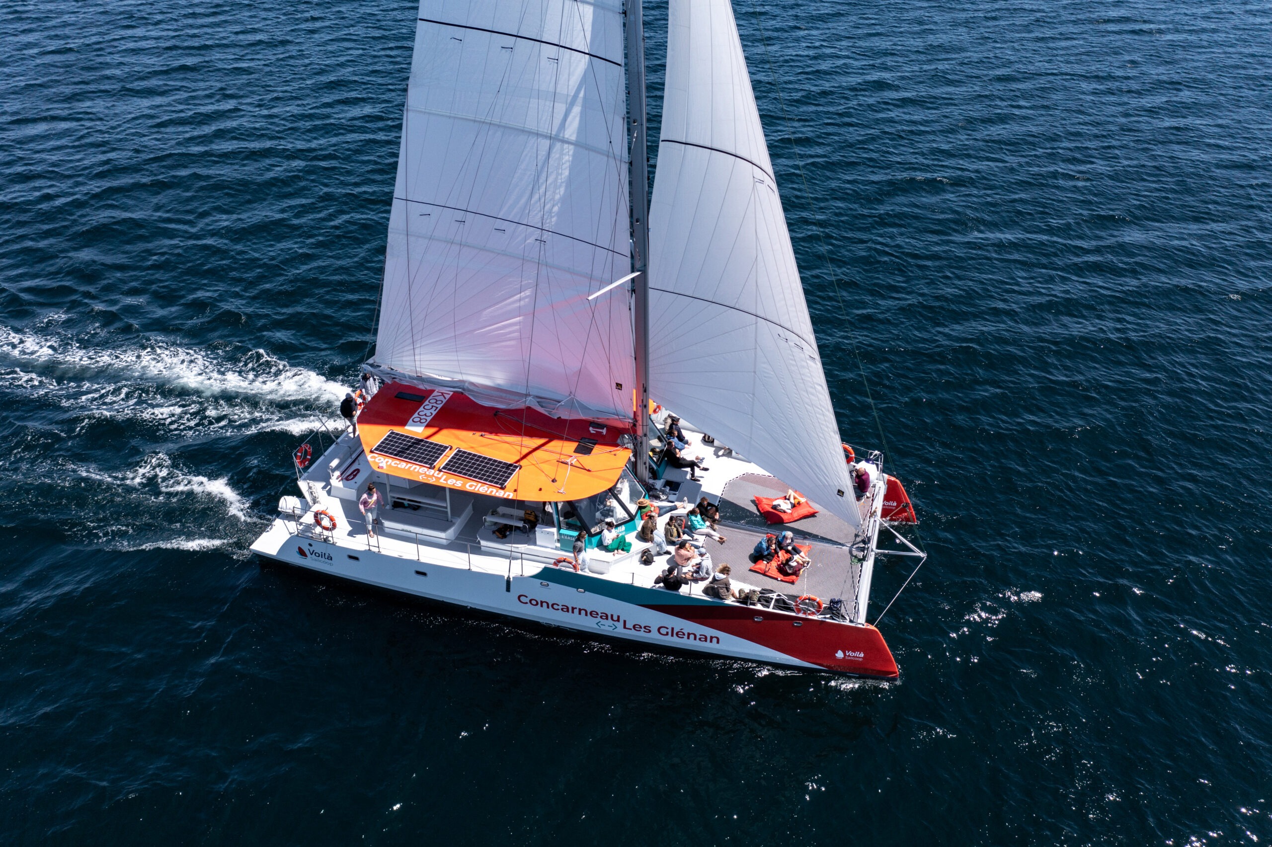 Balade en catamaran d'une journée à l'archipel des Glénan avec Escale avec Voila Sailcoop Concarneau.