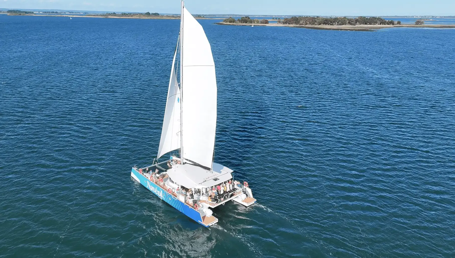 Morning Catamaran Trip in the Golf of Morbihan from Navéol Quiberon.