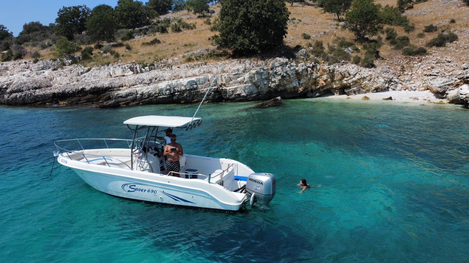 Private Boat Trip from Saranda to Kroreza Beach with Drinks & Snorkeling from Kelvin Boat Trip Saranda.