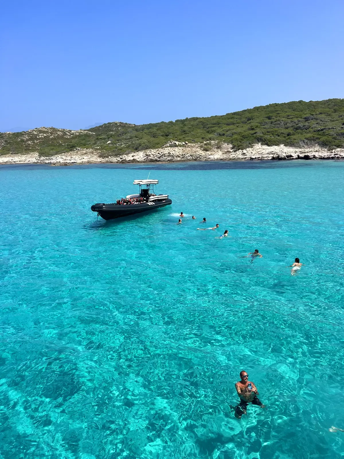 Full Day RIB Boat Trip to Cap Corse & Agriates Desert with Lunch, Snorkeling & SUP from Perla Nera Saint-Florent.
