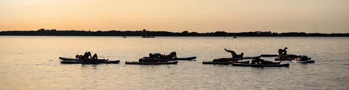 Sunrise SUP Yoga Class in Saint-Florent.